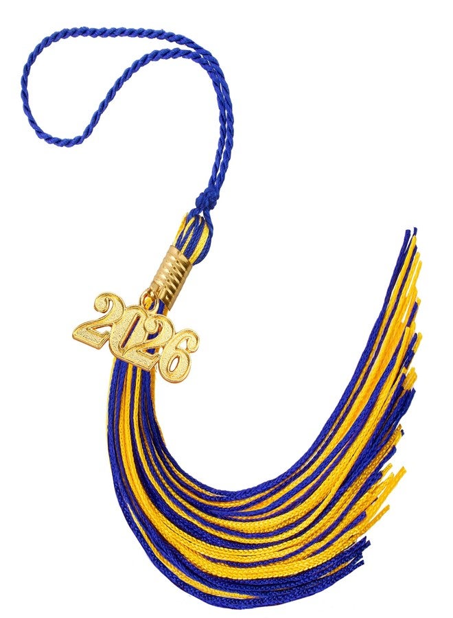 Nelisylux 2026 Tassel Graduation, Blue and Gold Graduation Tassel, 2026 Tassel Charms for Graduations Cap Decorations, Tassels Memorial Grad Cords for College High School Graduate Hat Ceremonies Accessories - Image 1